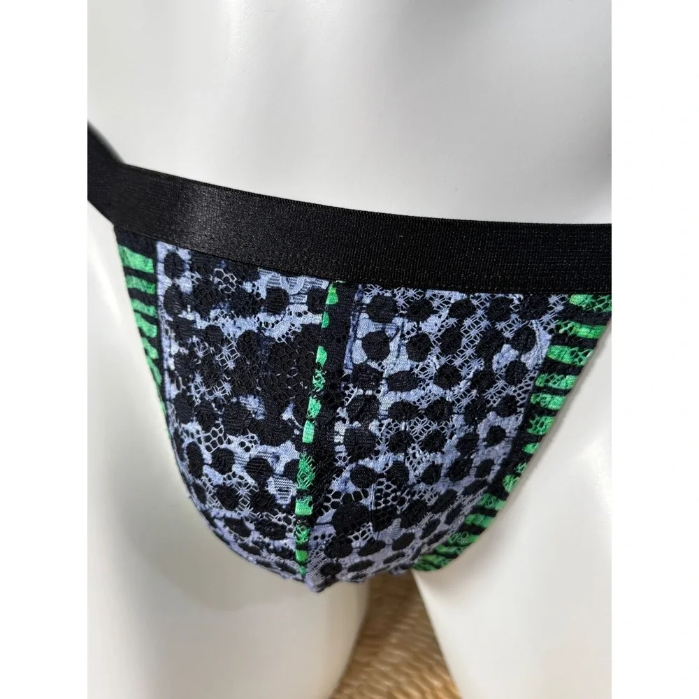 Cosabella Aggie Printed Lace Italian Thong Men's Luxury Underwear Size XL